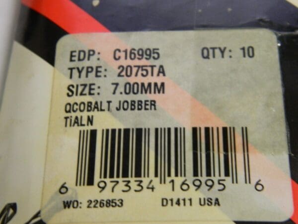 Cleveland Jobber Drill 7mm x 69mm x 109mm 135° TiAlN Cobalt C16995