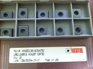 Hertel #HMX00315A-81544793 LNEU1240R16 HC420M Indexable Carbide Milling Inserts