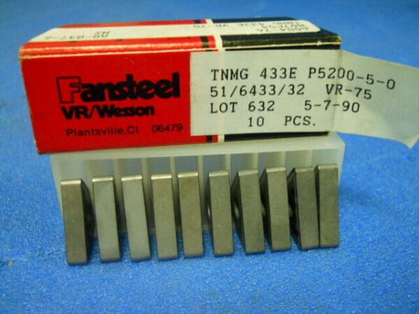 Fansteel TNMG433E VR-75 P5200-5-0 Carbide Inserts Box of 10 USA