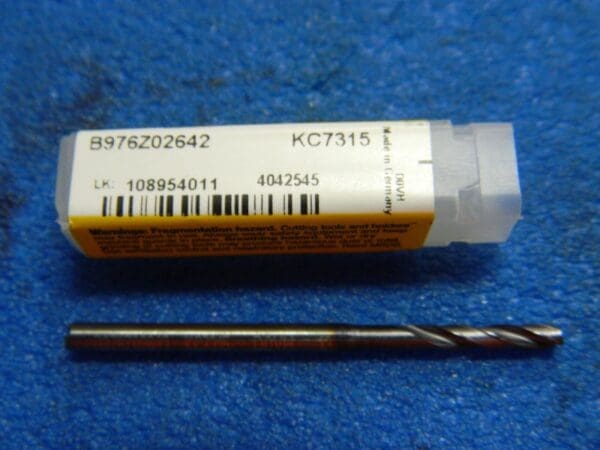 Kennametal B976Z02642 KC7315 2F Solid Carbide Screw Machine Length Drill Bit