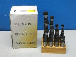 Interstate 93221182 7/16" to 13/16" Carbide Tipped 12 Piece Boring Bar Set