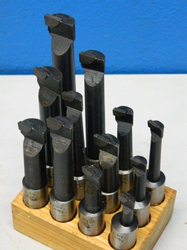 Interstate 93221182 7/16" to 13/16" Carbide Tipped 12 Piece Boring Bar Set