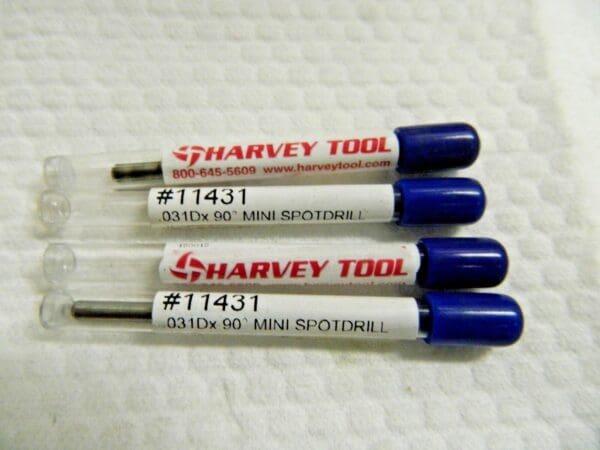 Harvey Tool Miniature Spotting Drills .031" Cutting Diam 90º 2FL Qty 4 11431