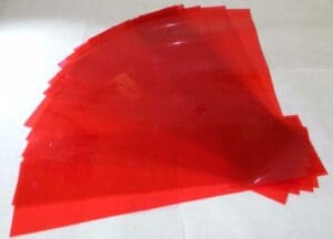 Professional Red Shim Stock Sheet 0.002" Thick x 5" W x 20" L Qty. 25 00019034