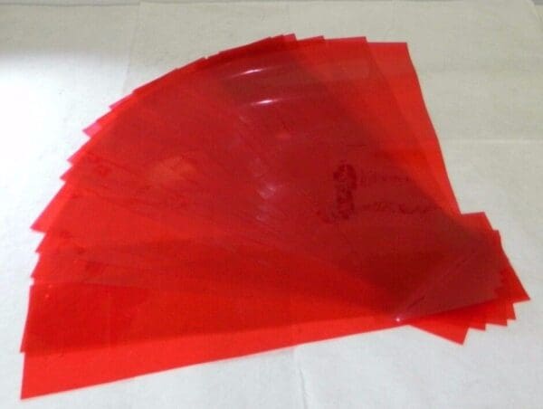 Professional Red Shim Stock Sheet 0.002" Thick x 5" W x 20" L Qty. 25 00019034