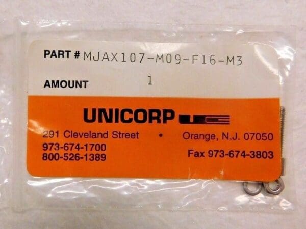 Unicorp Hex Jack Screws w/Hardware 4.5M x 14M SS Lot of 5 MJAX107M09-MSC