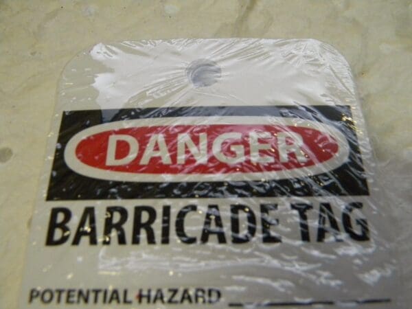 NMC 6" x 3" Danger Barricade Tags Pack of 25 RPT172