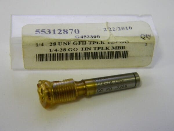 GF Gage Single End w/o Handle 1/4-28 UNF Go PD .2268 Steel #55312870