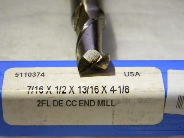 Union Butterfield 7/16" x 1/2" x 13/16" x 4-1/8" 2FL Double End Mill 5110374