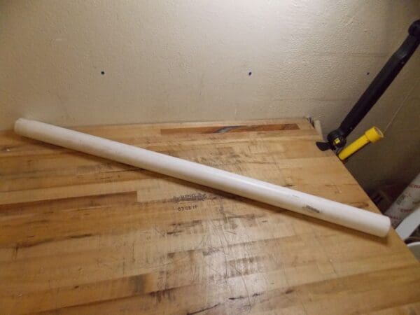 Professional PET Polyester Plastic Rod 2-1/2" Dia. x 48" Length White