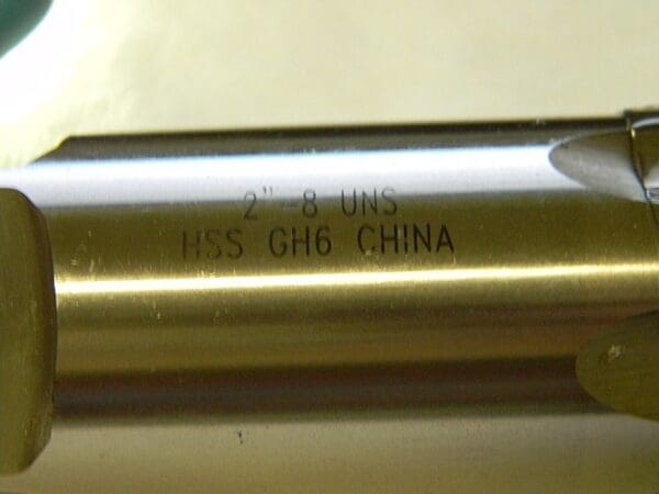 Interstate 2-8 UNS GH6 6 Flute HSS Straight Flute Standard Hand Tap 04879029