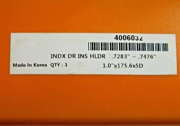 Hertel Indexable Drill Insert Holder 5xD 0.7283 to 0.748" Diam x 1" SD 4006032