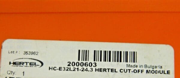 Hertel Indexable Cutoff & Grooving Support Blade LH HC-E32L21-24.3 2000603