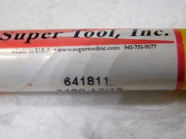 Super Tool Inc Carbide Tipped Chucking Reamer 0.346” Diameter 4Fl 6” OAL 641811