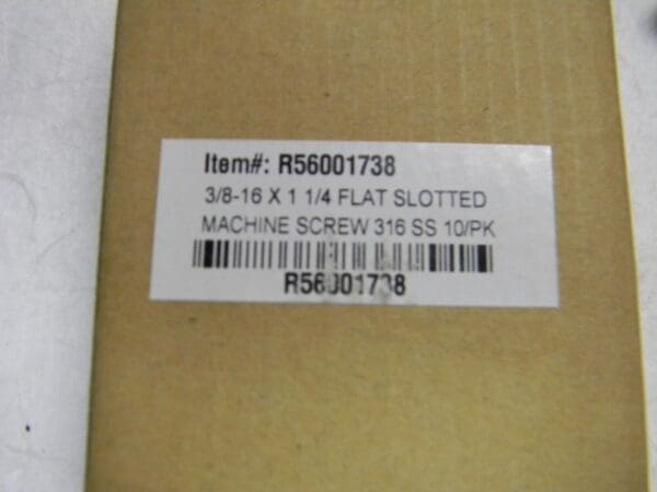 Pro Flat Head Drive 3/8-16 UNC 1-1/4" OAL Machine Screw QTY 20 09629460