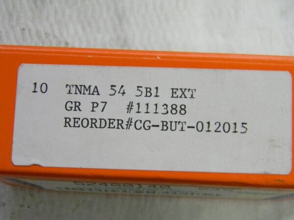 Carbide Grinding TNMA545B1EXT P7 Carb Threading Inserts QTY 10 BUT012015