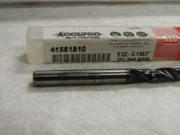 Accupro Spiral Flute Screw Machine Length Drill Bit 5/32" Diam QTY 3 41581810