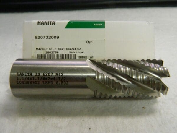 Hanita 6 Flute Cobalt Corner Chamfer Roughing End Mill 620732009