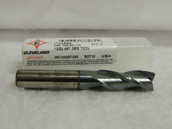 Cleveland HSS Square End Mill 13/32" Diam 2-3/4" LOC C33464