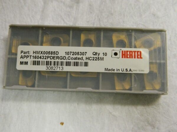 Hertel APPT160432 GD Grade HP225M Carbide Milling Insert Qty 10 81545337