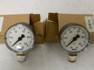 Wika Pressure Gauge 2" Dial 1/4 Thread 0-100 Scale Range QTY 2 4252943