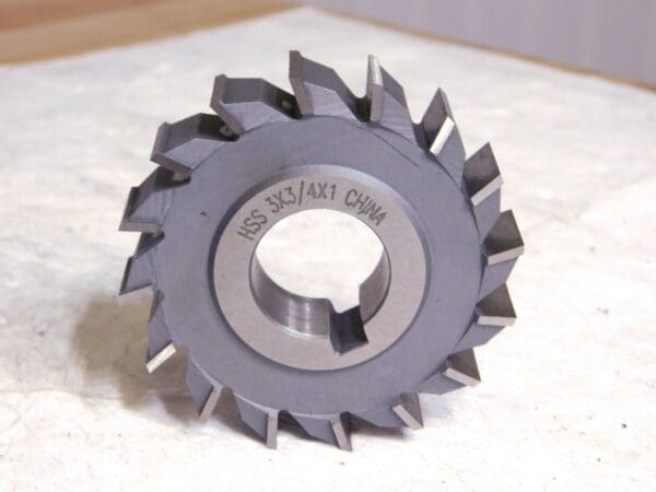 Professional HSS Side Milling Cutter 3” Dia 16 Teeth 3/4” Cut Width 301-3489