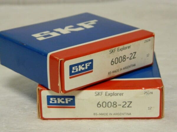 SKF Dbl Shield Deep Groove Radial Ball Bearing 40mm Diam 68mm OD QTY 2 6008 2Z