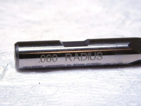 Controx HSSCO Corner Radius End Mill 3/8”Dia .060” Radius 1.5”LOC 234042.060R