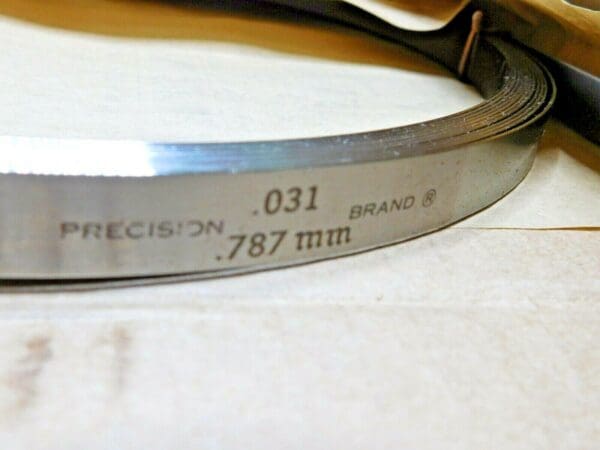 Precision Brand Steel Feeler Gage 0.031"Thick 1/2" Wide Qty 2 (25 Ft Roll) 19750