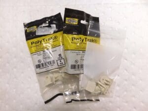 Hubbell Raceway End Cap 0.77" L x 1" W x 0.84" H Ivory QTY 15 PP1EC