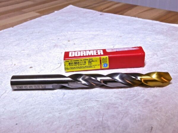 Dormer HSS Jobber Length Drill 23/32” Diameter 118º RH TiN 7-5/8” OAL 0578735