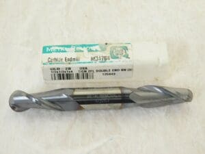 Metal Removal Carbide Ball End Mill Double End RH1/2" Diam x 1" LOC 2FL M34704