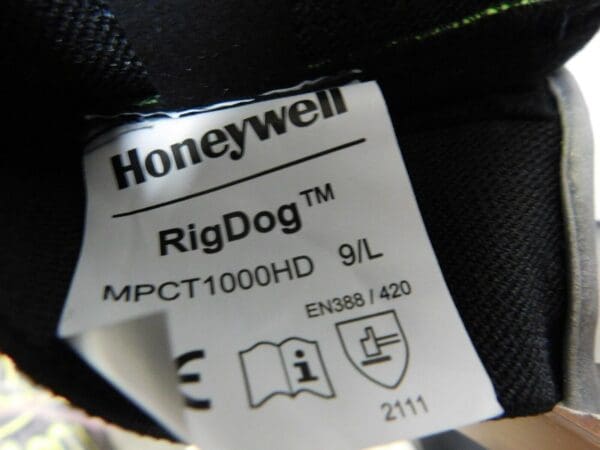 Honeywell Size L (9) Impact Abrasion Work Glove MPCT1000HD/9L