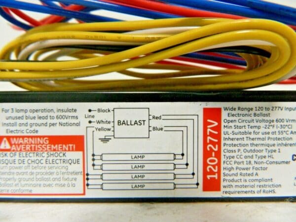 GE LIGHTING Electronic Ballast 107 to 109 Watts 4 Lamps GE432MAXP-N-ULTRA