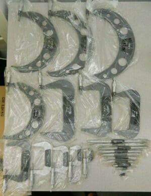 Professional Mechanical Outside Micrometer Set 0 to 12" Range 12 Piece 06400592