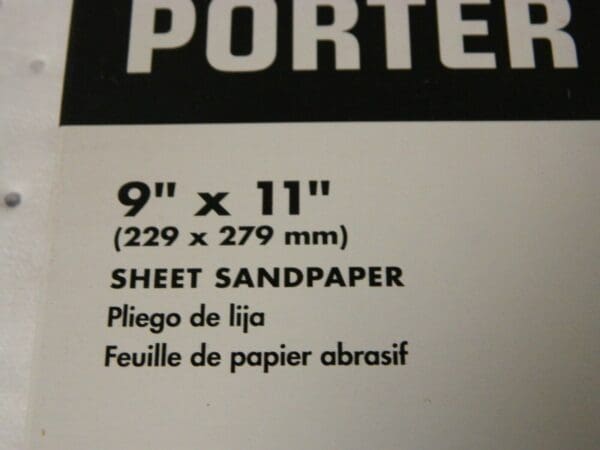 Porter-Cable 100 Grit Aluminum Oxide Sanding Sheet Qty 60 793801010