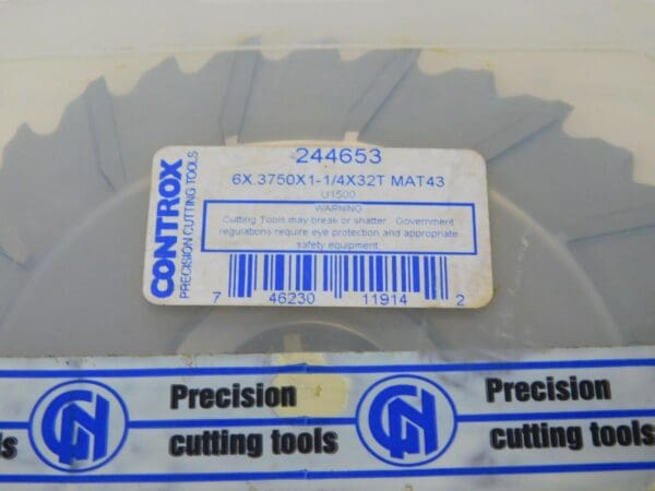 Controx Cobalt Side Chip Saw 6" Diam x 3/8" x 1/4" 32T 244653