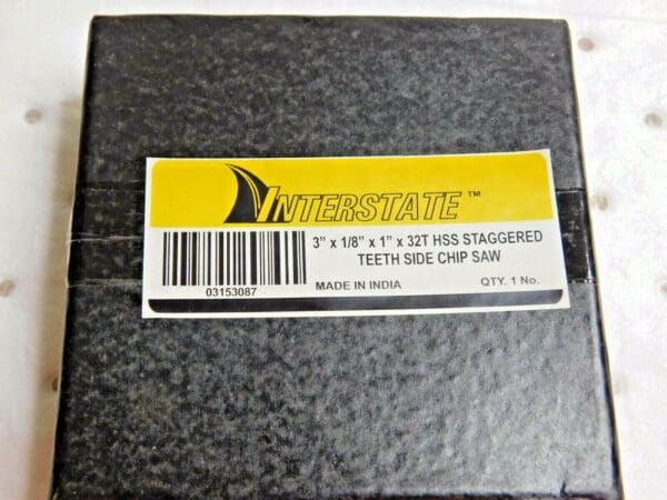 Interstate Side Chip Saw Staggered Tooth HSS 3" x 1/8" x 1" 32T 03153087