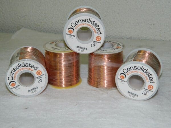 Consolidated Solid Grounding Wire 30 AWG 0.01" Diam 3208 Ft Qty 5 78264645