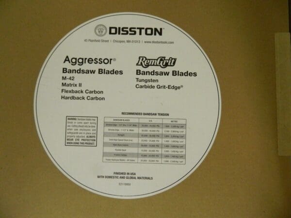 Disston Carbon Steel Welded Band Saw Blade 12' 6" Blade Length 10 TPI E1819