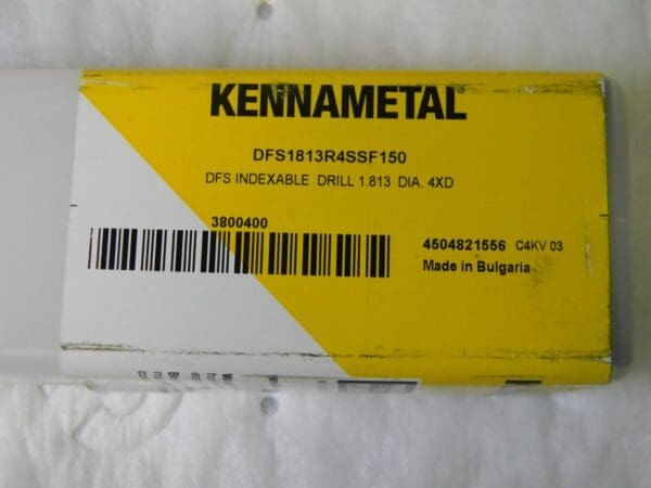 Kennametal Indexible Drill 1.813” Offset Up To 1.853” 4XD 1.5” Shk Dia 3800400