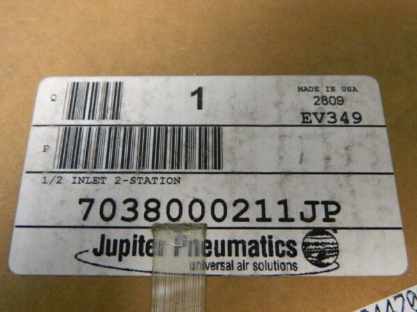 Jupiter Pneumatics 3/8" Inlet 1/2" Outlet Manifold 2 Outlet Ports 7038000211JP