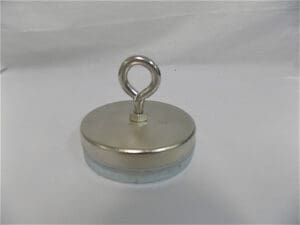 Eclipse Mag Shallow Pot Magnet With Loop 2.62" Diameter 1" Height QTY 2 E691