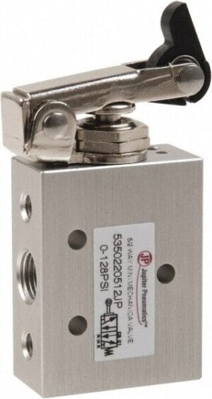 Jupiter Pneumatics 2 Position Mini Mechanical Valve 1/8" NPT 5-Way 5350220512JP