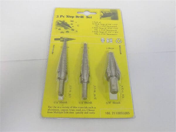 Nuline 1/8, 3/16, 1/4 to 3/4, (2) 1/2" HSS Drill Bit Set QTY 2 08371999