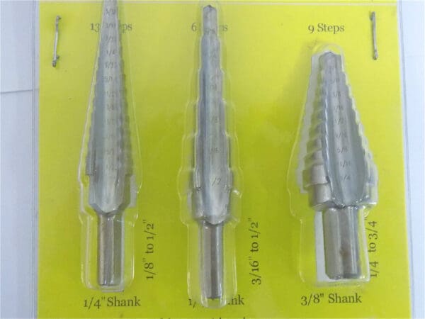 Nuline 1/8, 3/16, 1/4 to 3/4, (2) 1/2" HSS Drill Bit Set QTY 2 08371999