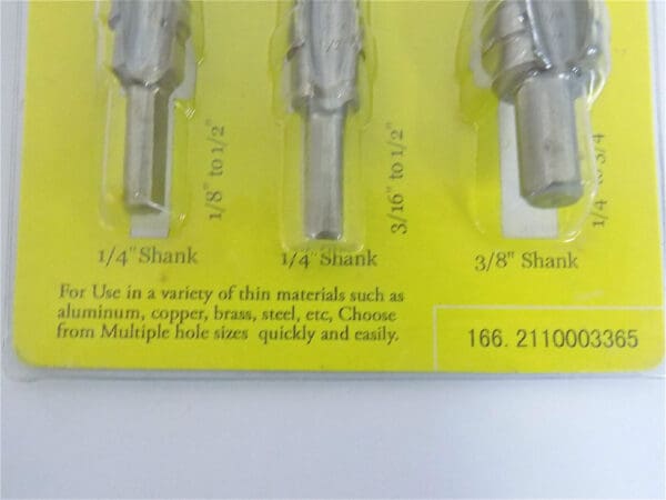 Nuline 1/8, 3/16, 1/4 to 3/4, (2) 1/2" HSS Drill Bit Set QTY 2 08371999