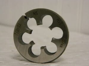 Interstate HSS Round Die 7/8-22 UNS Thread, 2" Outside Diam