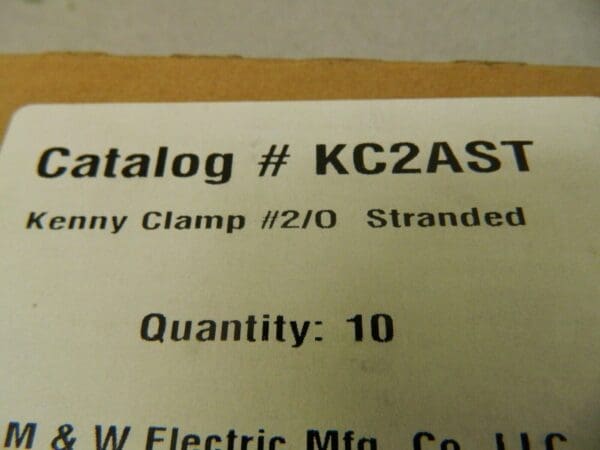 Kenny Clamp Connector 10 Pack 2/0 AWG KC2AST