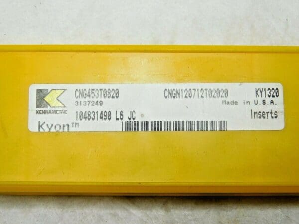 Kennametal Ceramic Turning Inserts CNGN120712T02020 Grade KY1320 Qty 10 3137249